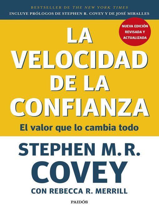 Title details for La velocidad de la confianza by Stephen M. R. Covey - Available